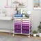 Space-Saving 12-Drawer Rolling Cart Sturdy Metal and PP Storage Trolley with Lockable Wheels for Office or Home